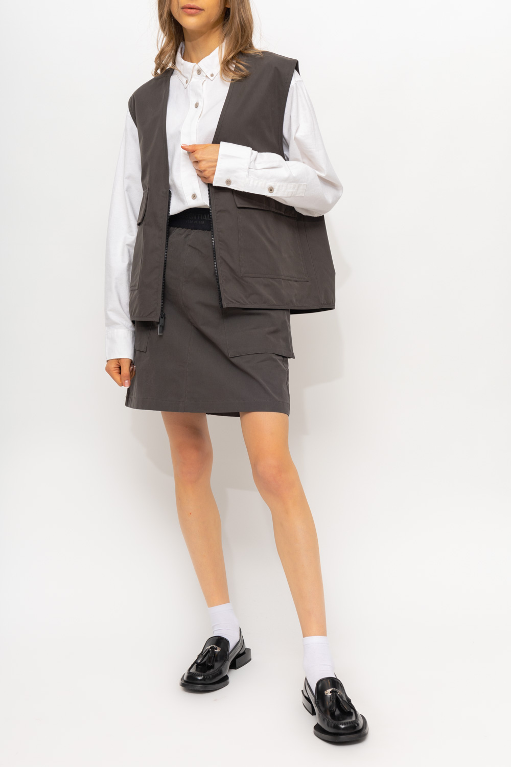【FOG Essentials】Essentials Women's Cargo Skirt Fear of God Essentials Women's Cargo Skirt Wheat - SS22 - US
